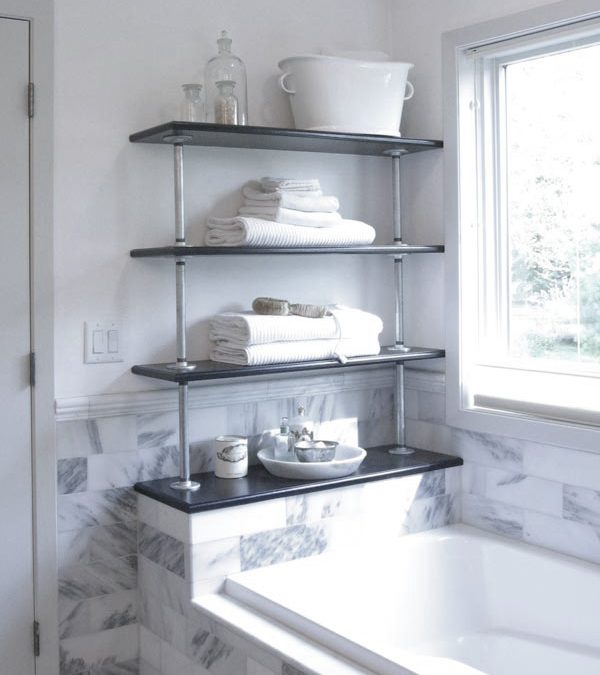 Industrial Chic Pipe Shelving for a Custom Fit